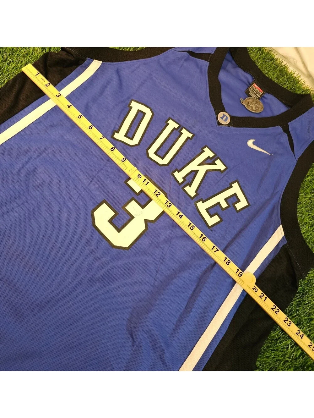 Vintage 2000s Nike Elite Duke #3 Basketball Jersey XL Blue Black White